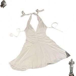 That’s So Fetch white backless halter dress